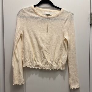 Madewell Cream Long Sleeve Top